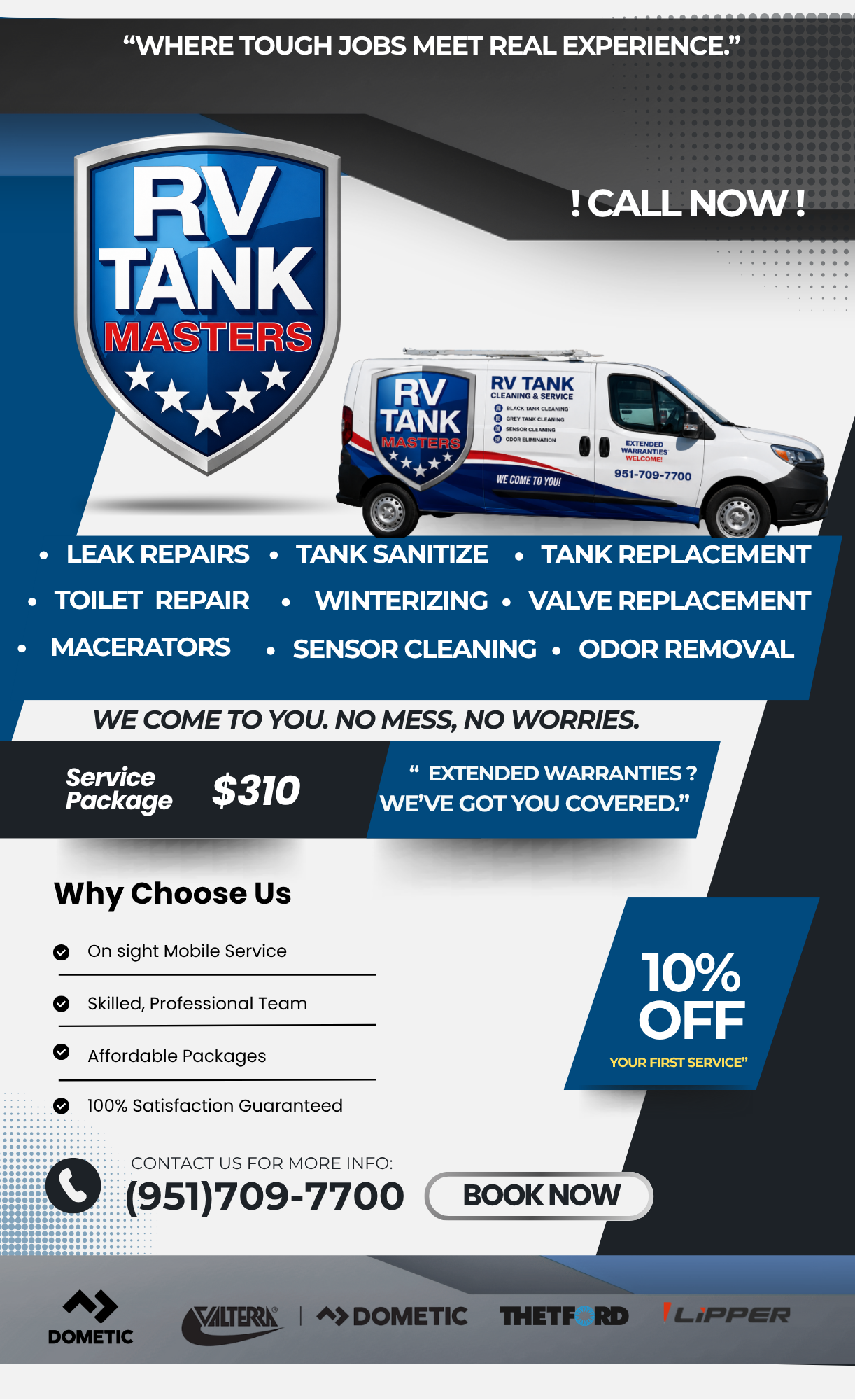 RV Tank Masters branded mobile service van